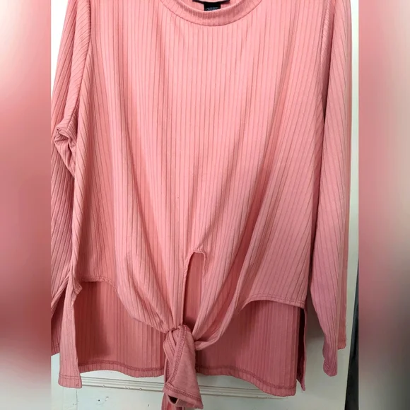 Ashley Stewart Sport Tie Front Top - Picture 2 of 4